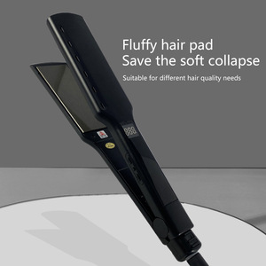 Lisseur et boucleur ionique professionnel 2-en-1 pour salon, fer plat pour cheveux humides et secs, température réglable, logo personnalisé OEM - Product Image 4