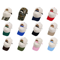 Nueva gorra de béisbol de algodón puro a juego de colores con patrón bordado sombrero de conductor de camión con respaldo en blanco gorra de protección solar informal