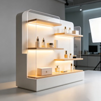 Vitrine de présentation de parfums et cosmétiques personnalisable avec éclairage LED, vitrine en verre pour la présentation en magasin de produits de beauté