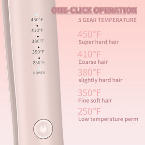 Plancha de Pelo Eléctrica Portátil de Doble Voltaje con Pantalla LCD, Placas de Titanio/Cerámica/Turmalina, Calentamiento Rápido, Protección Contra Sobrecalentamiento, para Uso Doméstico y Hotelero - Product Image 4