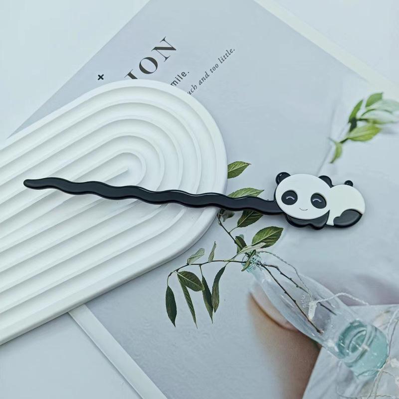 Dog Panda Cartoon Cute Hair Style 18cm Acetate Hair Pin Chop Sticks Girls Women Chinese Hair Chopsticks Accessories