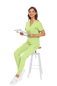 ชุดเครื่องแบบขัดใช้ได้ทุกเพศสำหรับผู้หญิงผู้ชายการพยาบาลทางการแพทย์คลินิกโรงพยาบาลคลินิกการดูแลสุขภาพปรับแต่งแหล่ง - Product Image 6