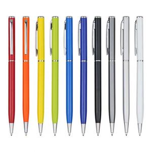 Fournitures de bureau de bonne qualité, stylo à bille en métal fin et élégant avec logo personnalisé, promotionnel, pour hôtel - Product Image 3