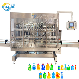 Huajie tự động Máy rót chai dầu gội đầu tự động điền máy đóng nắp ghi nhãn bao bì PLC + Màn hình cảm ứng - Product Image 5
