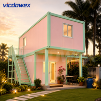 VICDOWEX Maison Conteneur Moderne Préfabriquée Modulaire Portable Bureaux Isolés Résistants aux Tremblements de Terre Panneaux Sandwich