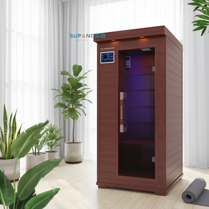 Poêle de sauna moderne en bois de cèdre rouge massif pour 1 personne, prix d'usine, <span class=keywords><strong>spa</strong></span> à domicile, alimentation électrique, installation facile, garantie de 2 ans - Product Image 3