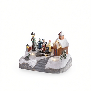 Décorations de Noël en forme de maison, décorations festives traditionnelles en plastique pour la maison, pour une ambiance de fête - Product Image 1