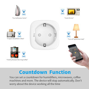 SIXWGH 20A Tuya WiFi Smart Socket avec <span class=keywords><strong>prise</strong></span> UE Fonction de synchronisation avancée et calendrier <span class=keywords><strong>programmable</strong></span> pour l'automatisation quotidienne - Product Image 4