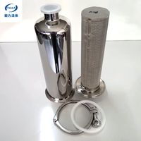 Filter Pipa Air Tipe Penjepit Baja Tahan Karat 304 Kelas Makanan, Filter Linear Lurus Sanitasi untuk Pemisahan Padat-cair