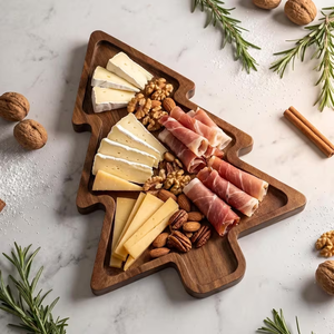 Planche à découper en noyer, bois massif, multi-usages, planche à <span class=keywords><strong>fromage</strong></span> de <span class=keywords><strong>Noël</strong></span>, décorations festives en bois, cadeau <span class=keywords><strong>pour</strong></span> <span class=keywords><strong>Noël</strong></span> - Product Image 2