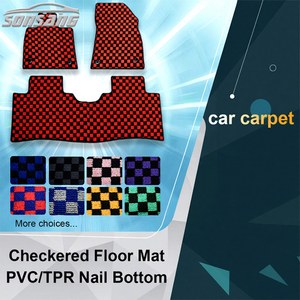 SONSANG Tapis de voiture 4 pièces Fabricant de coffre à carreaux 6d Boot Car Mats - Product Image 1
