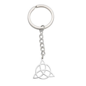 Vente chaude <span class=keywords><strong>Trinity</strong></span> Celtics Noeud Porte-clés Triquetra Amulette Pendentif En Acier Inoxydable Bijoux Porte-clés Porte-clés Cadeau - Product Image 1