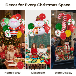 Set di Palloncini Natalizi Personalizzati all'Ingrosso, Nuovo Albero di Natale e Babbo Natale in Foil Gonfiabile, Decorazioni per Feste Natalizie - Product Image 6