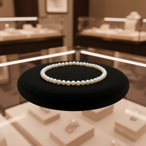 Bracelet en argent sterling 925 avec perles d'Akoya blanches naturelles certifiées NGTC, unisexe/hommes/femmes, pour anniversaire/mariage, vente en gros UM Jewelry - Product Image 3