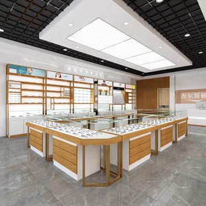 Sồi veneered hiển thị đứng cho kính mắt thanh lịch kệ tủ cho thương hiệu cửa hàng cửa hàng trung tâm mua sắm cao cấp kệ trưng bày - Product Image 4