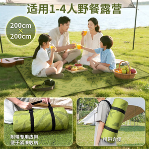 Tapete de Picnic Geertop 200x200cm, Impermeable, para Camping, Diseño Cuadrado con Dibujos Animados - Product Image 3