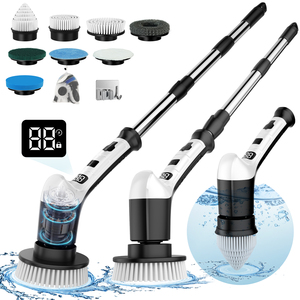 Cedar space Long Lasting Battery <strong>Electric</strong> <strong>Cleaning</strong> <strong>Brush</strong>, Universal <strong>Electric</strong> Scrubber with 9 Interchangeable <strong>Brush</strong> Heads - Product Image 1