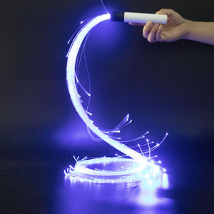 Frusta Rave di buona qualità OEM frusta da ballo in fibra ottica incandescente frusta a colori RGB per le vacanze - Product Image 1