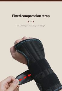 Attelle de poignet en acier pour hommes, idéale pour les entorses sportives, avec attelle fixe amovible et support de paume compressif, prête à l'emploi. - Product Image 4