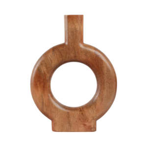 Vaso ad anello in legno di mango per soggiorno, decorativo, stile casual - Product Image 5
