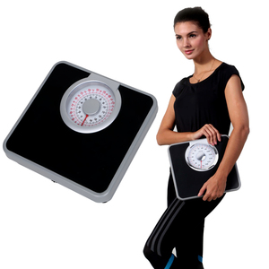 Pèse-personne mécanique pour salle de bain, noir, 150 kg, 1 kg, étanche, pour usage domestique - Product Image 1
