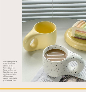 <b>Handmade</b> Modern Luxury <b>Ceramic</b> Coffee <b>Mug</b> Custom Printed Porcelain Tea Cups Saucers Most Popular Glass Drinkware for Gifts - Product Image 3