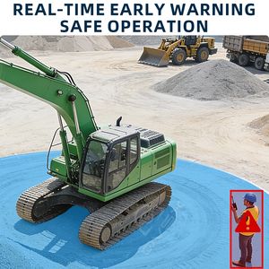 Système de sécurité pour les angles morts des excavateurs - Kit de caméra BSD 4CH avec caméras étanches IP68, vision nocturne, interaction vocale et alarme - Product Image 2