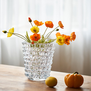 Vaso <span class=keywords><strong>per</strong></span> Fiori in Vetro Trasparente Texturizzato Moderno Beeman, Vaso Decorativo <span class=keywords><strong>per</strong></span> Arredamento Casa, Centrotavola Matrimonio, Vendita all'Ingrosso OEM ODM - Product Image 4