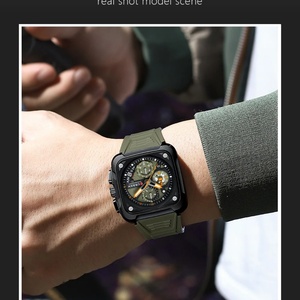 CURREN 8461 Business Quartz <b>Watch</b> for Men Original Chronograph Silica Gel Wristwatch Waterproof Luminous Calednar Luxury Man - Product Image 3