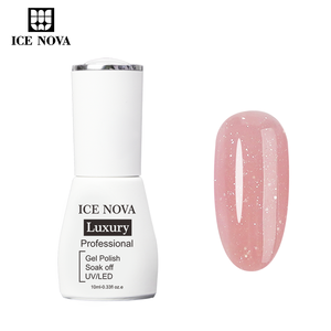 Base Coat ICE NOVA Shiny Dot Rubber, toucher doux, forte adhérence, prévient l'érosion des colorants, inodore, auto-nivelant, couleur - Product Image 1