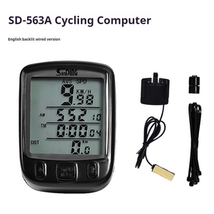 Đồng hồ đo tốc độ xe đạp không thấm nước có dây với màn hình LCD tự động làm sạch và đèn nền Máy tính xe đạp Cảm biến tốc độ Đồng hồ bấm giờ - Product Image 6