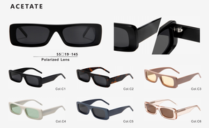 Nueva Llegada SA0260 Gafas de Sol de Acetato Estrechas y Modernas con Montura Completa, Protección UV400, para Adultos, OEM, Disponibles para Entrega Inmediata, Alta Calidad - Product Image 5
