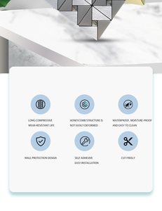 Revêtement mural en mosaïque en aluminium composite brillant facile à installer en PVC, flexible, auto-adhésif, mosaïque murale, autocollant mural en mosaïque - Product Image 4