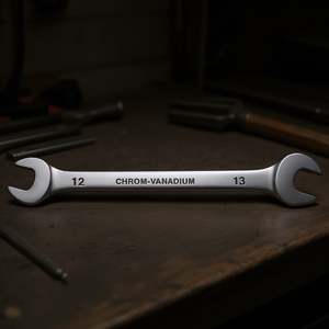 Clé fixe chromée Fervi 12x13mm en chrome vanadium poli miroir - Product Image 3