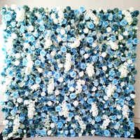 Décoration de mariage personnalisée, mur de fleurs artificielles, panneau floral de roses blanches, toile de fond murale de fleurs