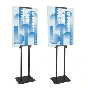 Expositor de Pie para Pósteres A4 Personalizado, de Doble Cara, Ajustable, Desmontable y Removible, para Publicidad - Product Image 1
