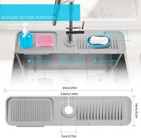 Tapis anti-éclaboussures en silicone pour robinet de cuisine et d'évier de salle de bain Nouveaux tapis et tampons