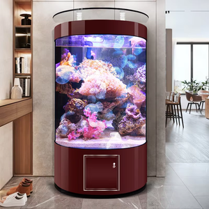 Aquarium européen en <span class=keywords><strong>verre</strong></span> semi-circulaire-Aquarium écologique pour la décoration de la maison/du bureau Coral/Plant Custom Aquarium Direct - Product Image 4