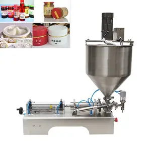 Hocheffiziente halbautomatische Tischmaschine Honig Sesampaste Saft-Flüssigkeitsflasche Curry-Paste-Abfüllmaschine