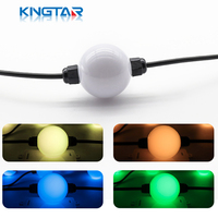 Ampoule LED en plastique RGB 24V 50mm à couleur changeante à 360 degrés pour éclairage paysager, éclairage ponctuel, scène, exposition, garantie de 2 ans