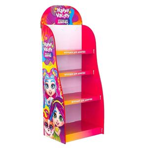 折りたたみ式段ボール段ボールディスプレイスタンド環境にやさしいデザインの組み立てと再利用可能な棚 - Product Image 1