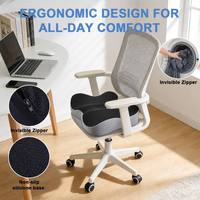 Coussin de siège ergonomique en mousse à mémoire de forme JYM YM-C361-1 pour chaise de bureau, soulagement de la sciatique, forme en W, coussin de siège respirant