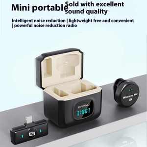 Micrófono Lavalier inalámbrico dinámico Q7 Un micrófono con conector tipo C y receptor magnético para reducción de ruido en teléfonos inteligentes - Product Image 4