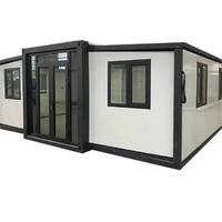 Maison conteneur pliable à double aile, extensible, avec espace de vie épaissi et respirant, pour dortoir et usage domestique