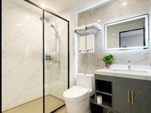 Module de salle de bain de luxe préfabriqué en acier léger, cabine de douche tout-en-un intégrée - Product Image 5
