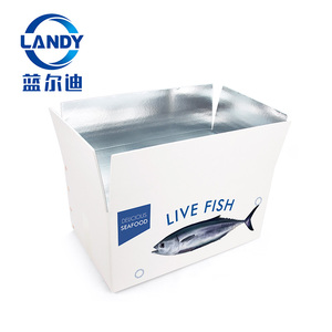 Thermal Cardboard Insulated Grocery Bag Foil Lined Thermal Packaging Insulated Cardboard Grocery Chill Foam Box Bag Food Delivery