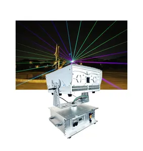 Ip65 Ilda tahan air luar ruangan 30W Rgb lampu Laser laser panggung Tengara Bangunan kepala bergerak