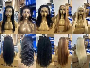 Usine Oem bas prix Offre Spéciale haute qualité vierge vrais cheveux perruques de cheveux raides perruques multicolores - Product Image 6
