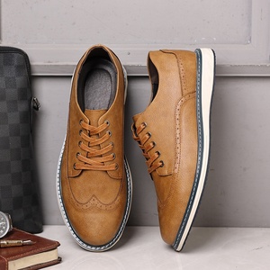 Chaussures habillées décontractées en PU grande taille pour hommes, respirantes, à lacets, imperméables, pour printemps, été, automne, hiver, design léger et plat - Product Image 5