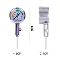 Air Pressure Gauge Balls Built-in Release Valve Accurate Dual Scale PSI/Bar Metal Barometer Training Use Model KSE-006G China